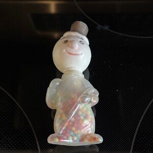 VINTAGE Rosbro marked Hong Kong Candy Snowman dispenser
